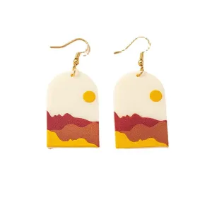 Creative Dripping Oil Acrylic Earrings with Fashionable Design - Women's Jewelry