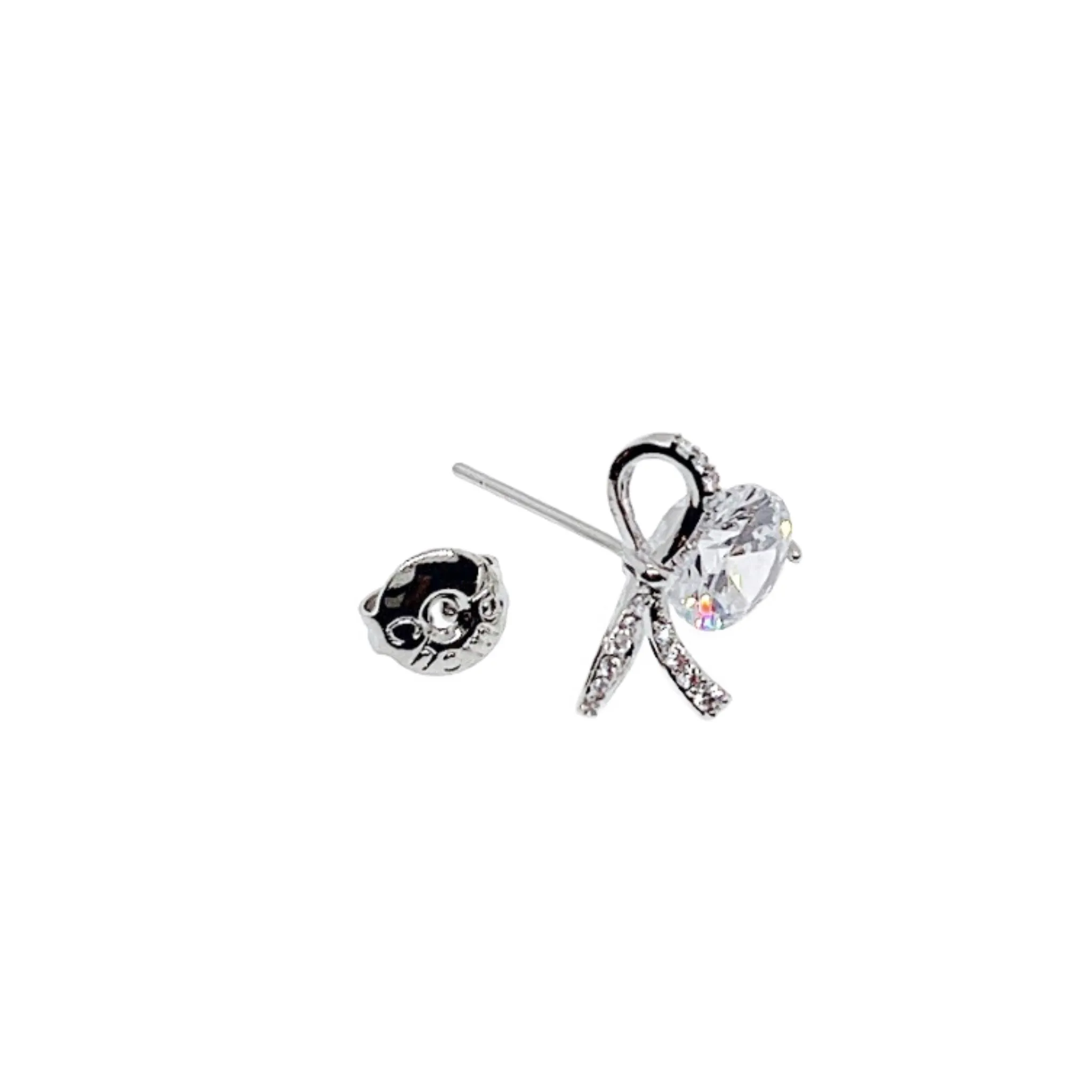 Cubic Zirconia Ribbon Earrings