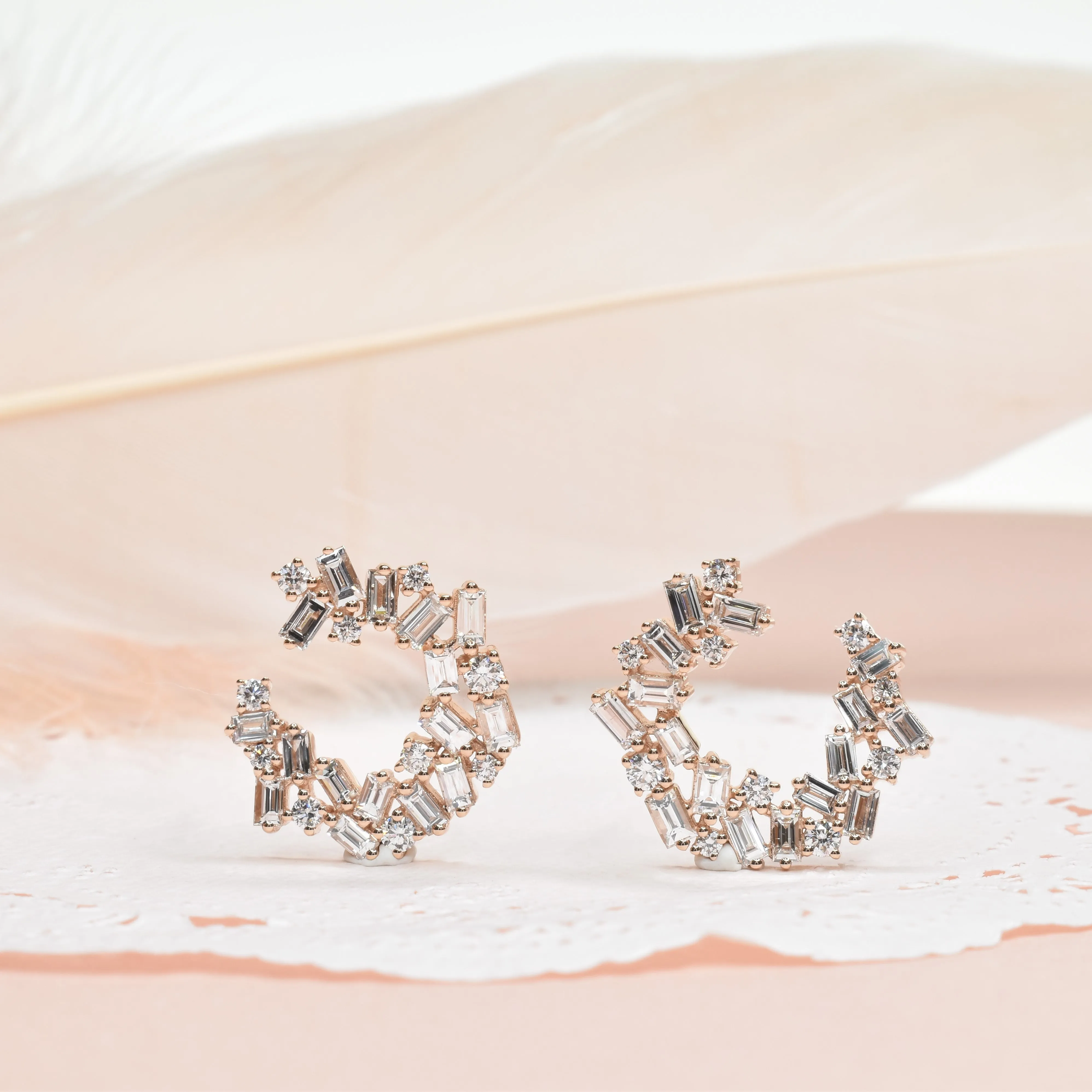 Dazzling Baguette Diamond Earrings