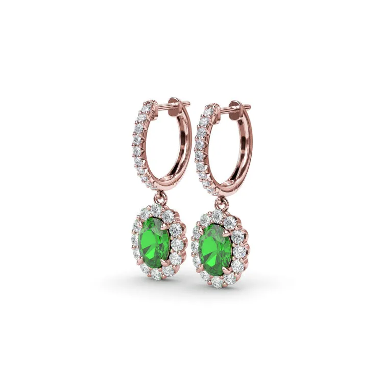 Dazzling Emerald and Diamond Drop Earrings