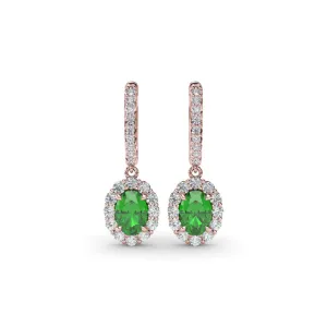 Dazzling Emerald and Diamond Drop Earrings