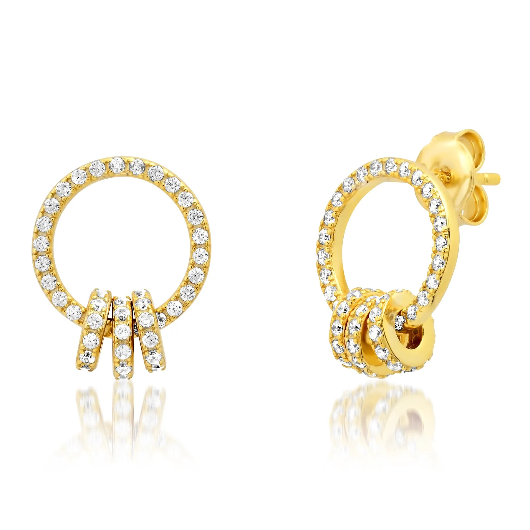 DAZZLING ETERNITY STUDS, GOLD