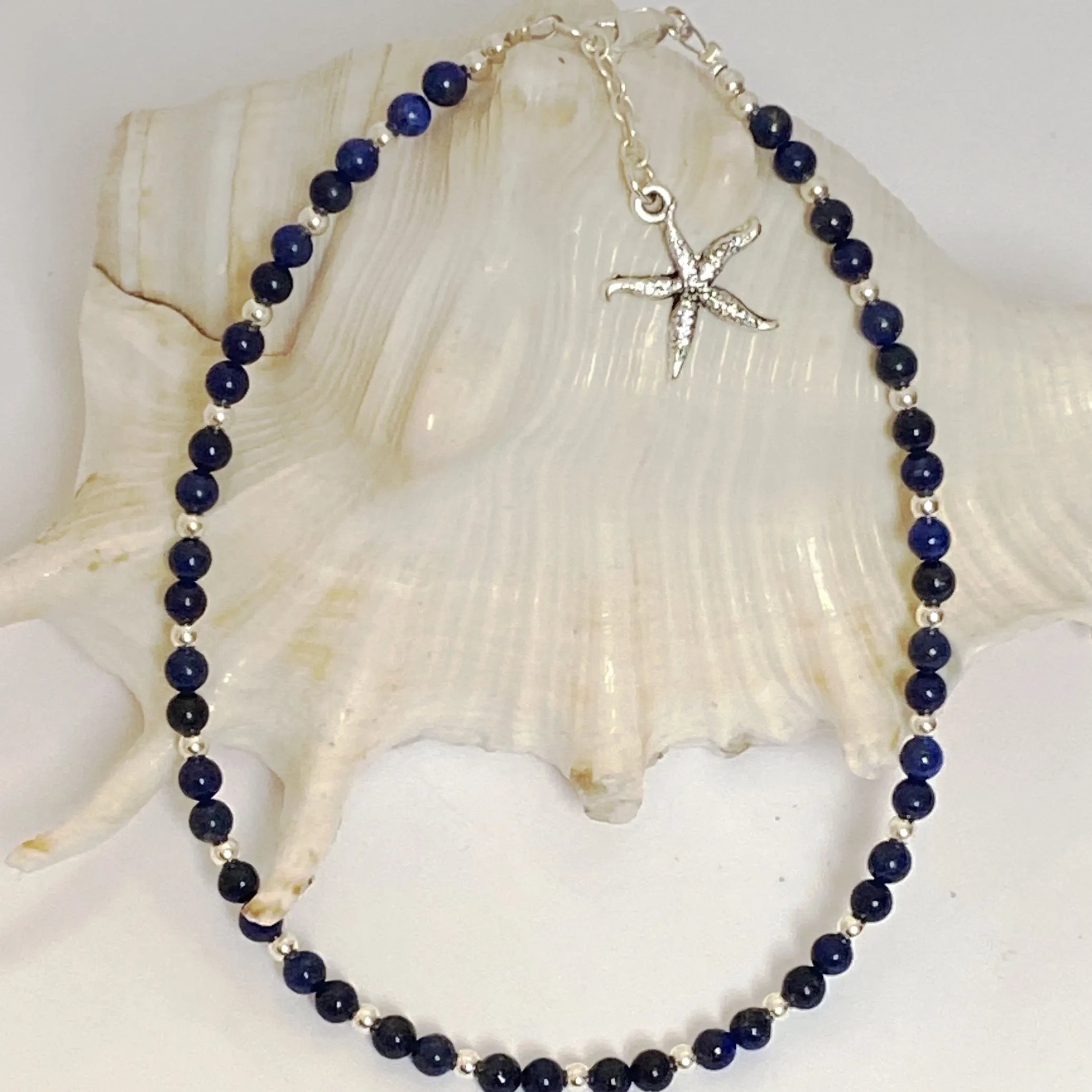 Deep Blue Lapis Anklet