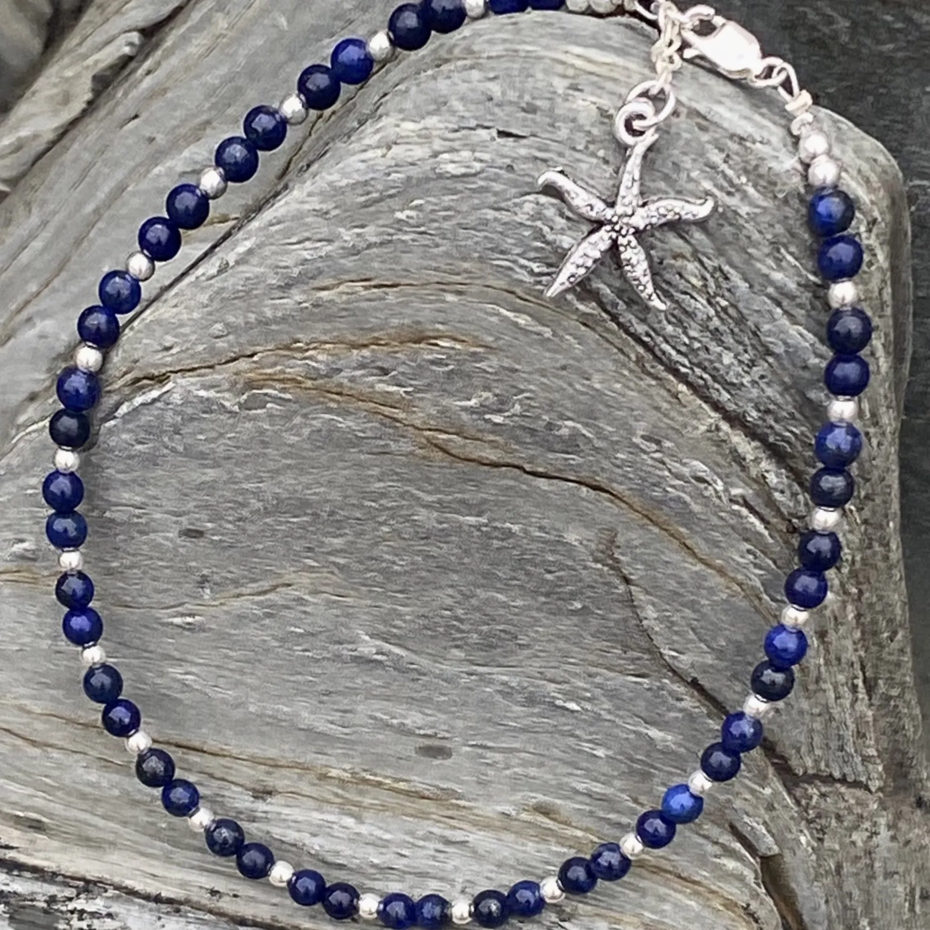 Deep Blue Lapis Anklet