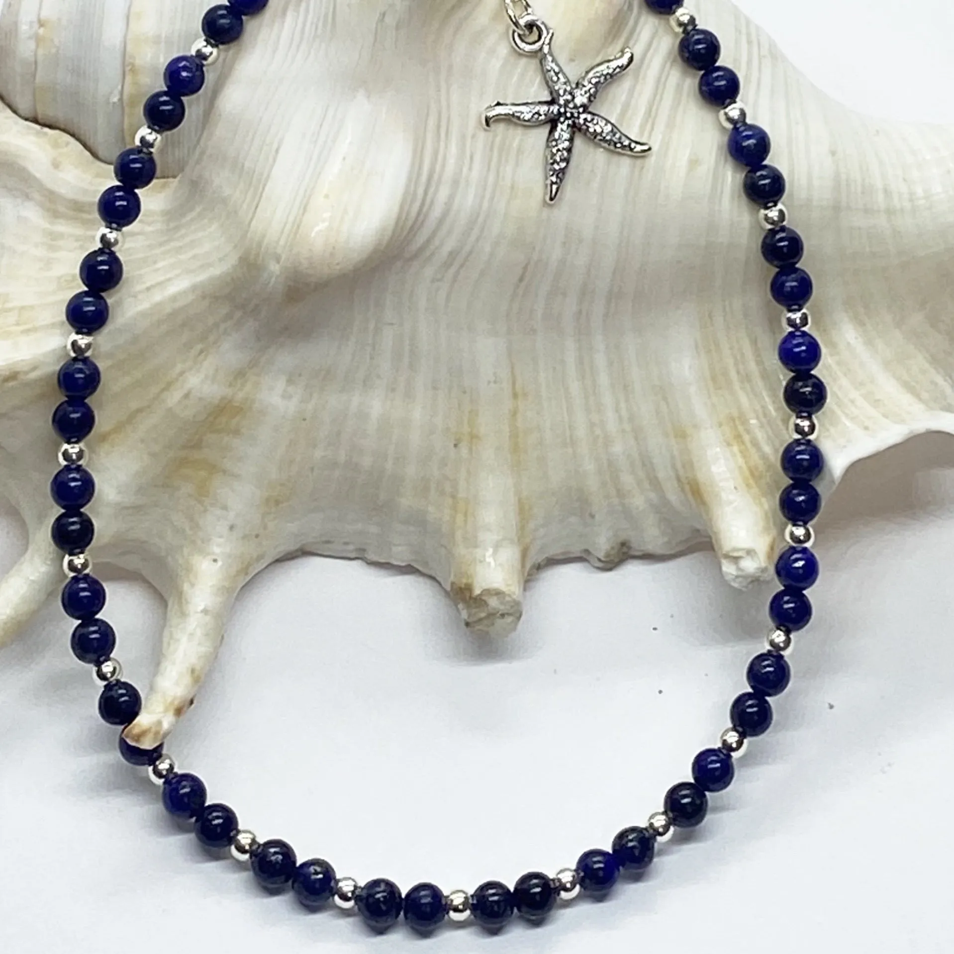 Deep Blue Lapis Anklet