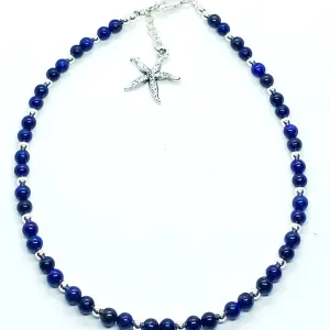 Deep Blue Lapis Anklet