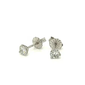 Diamond Stud Earrings. 0.51 Carats Total Weight