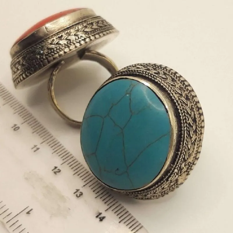 Ethnic Handmade Tribal Stone Ring