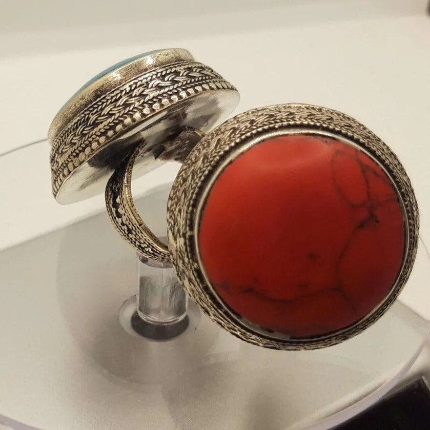 Ethnic Handmade Tribal Stone Ring