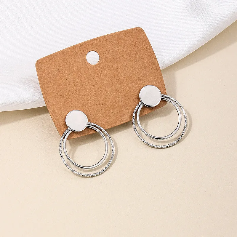 European Chic Metal Ring Earrings - Vienna Verve Collection