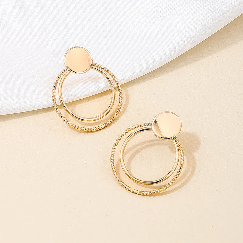 European Chic Metal Ring Earrings - Vienna Verve Collection