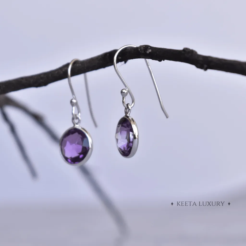 Facets Talk - Amethyst Earrings