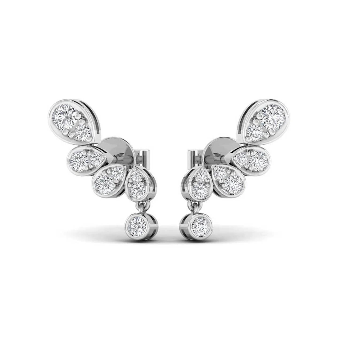 Fashionable 0.61CT Diamond Gold Stud Earring