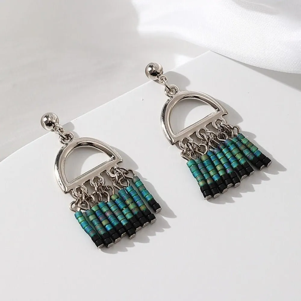 Fashionable Handmade Copper Plated Earrings