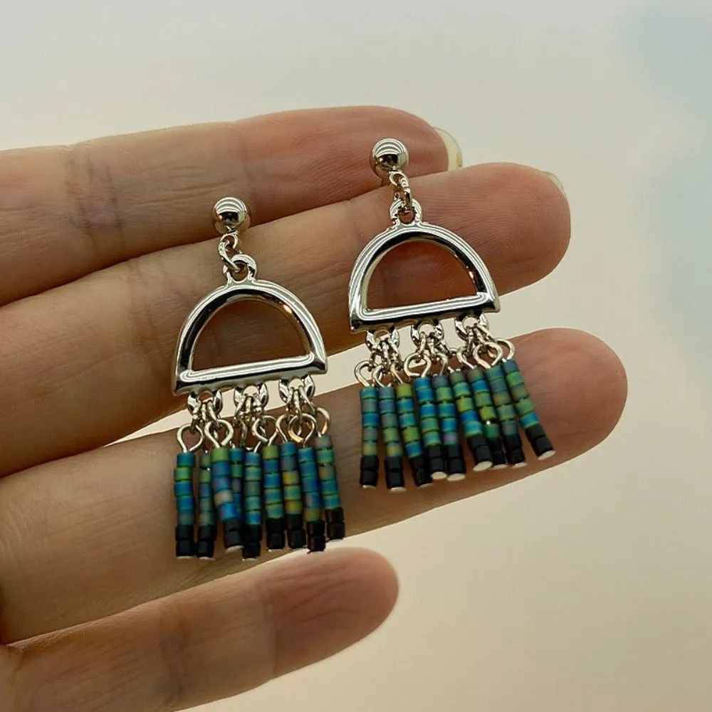 Fashionable Handmade Copper Plated Earrings