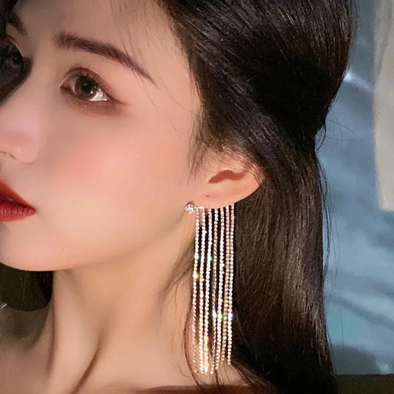 Fashionable Simple Long Tassel Earrings for Women