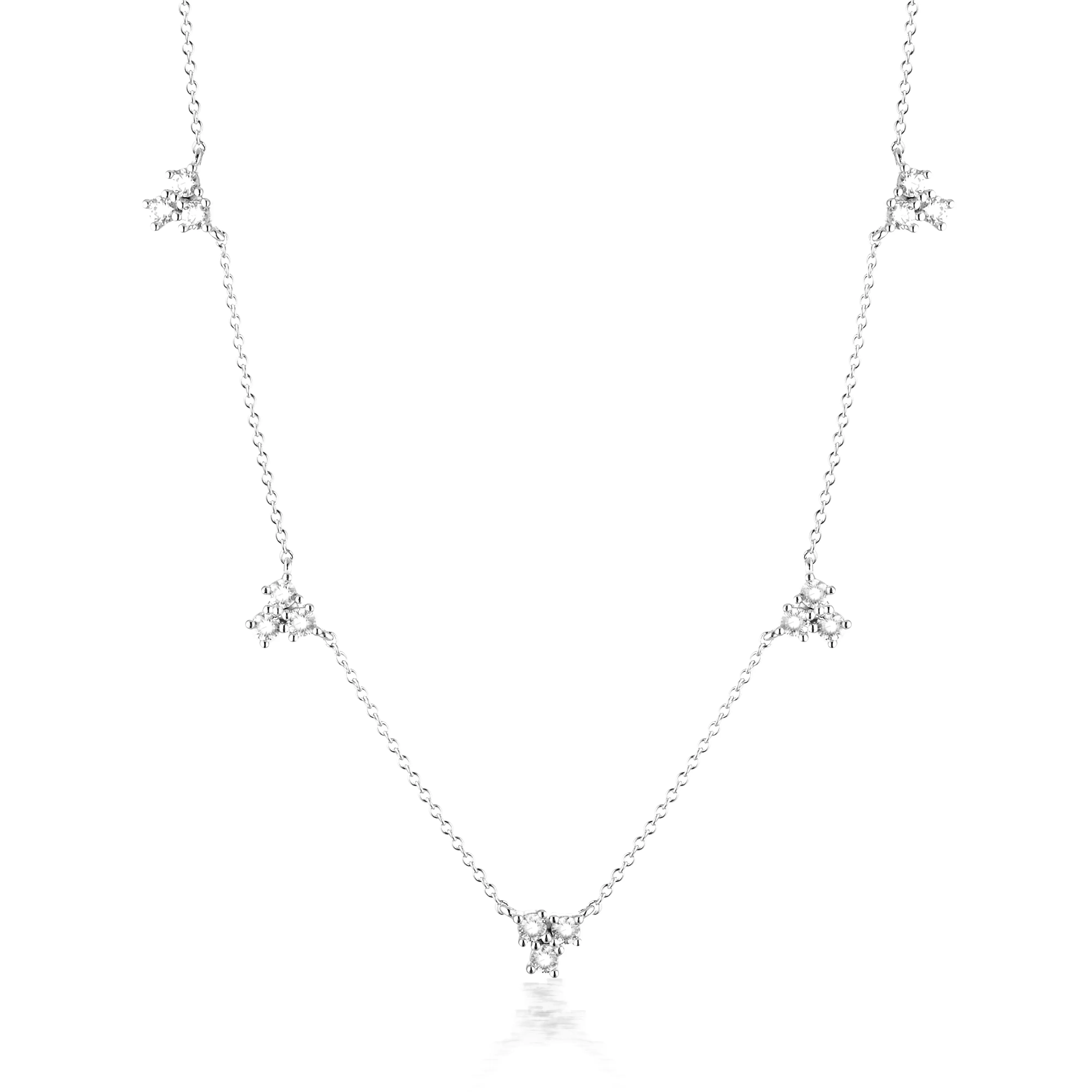 GEORGINI THE LAYERED EDIT TROIS NECKLACE SILVER