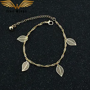 Gold Bohemian Anklet Beach Foot Jewelry Leg Chain Butterfly Dragonfly anklets For Women Barefoot Sandals Ankle Bracelet feet 2D4