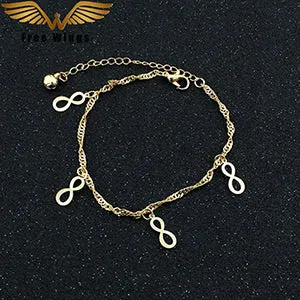 Gold Bohemian Anklet Beach Foot Jewelry Leg Chain Butterfly Dragonfly anklets For Women Barefoot Sandals Ankle Bracelet feet 2D4