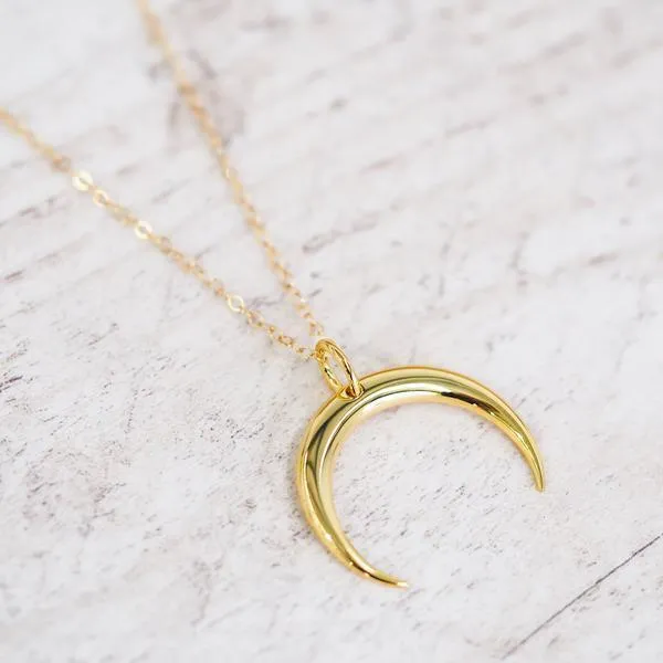 Gold Half Moon Necklace