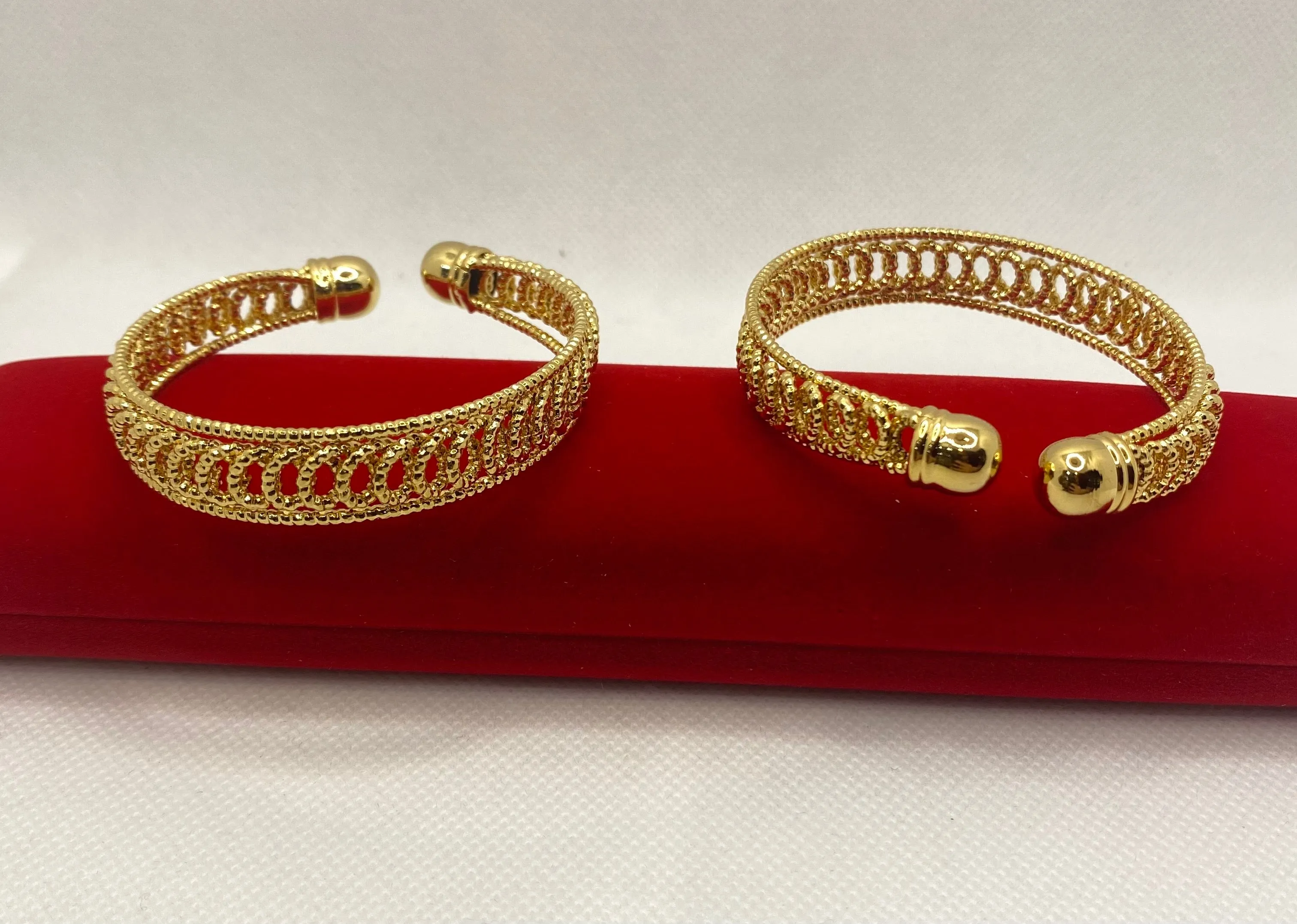 Gold plated bangles