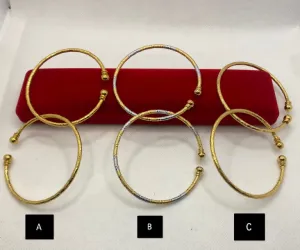 Gold plated free size bangles