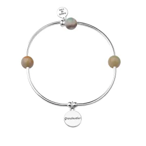 Grandmother | Soft Bangle Charm Bracelet | Amazonite