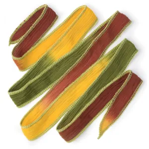 Hand-Dyed Silk Ribbon - Autumn