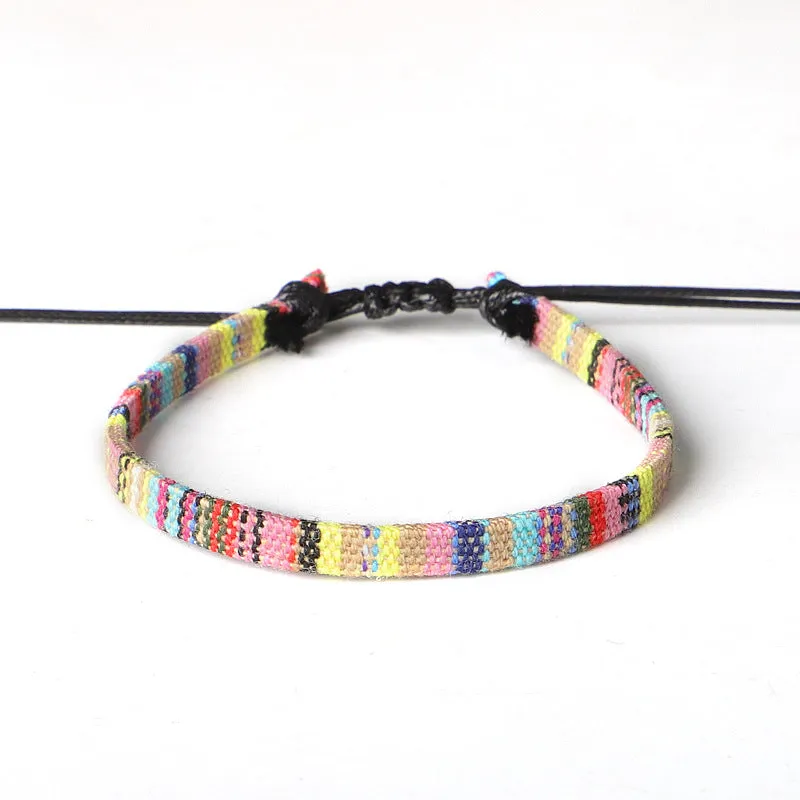 Hand Woven Rainbow Color Anklet Bohemian Style