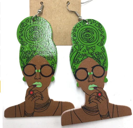 Headwrap Mami earrings (7 colors 2 choose from) | Natural hair | Afrocentric | jewelry | accessories