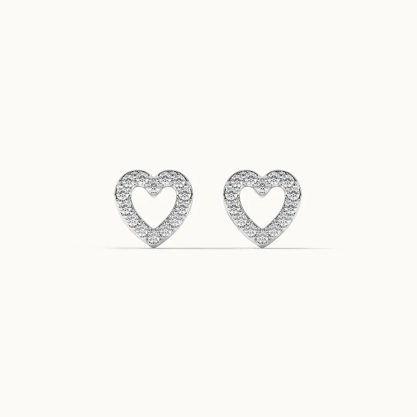 Heart Co Diamond Earrings