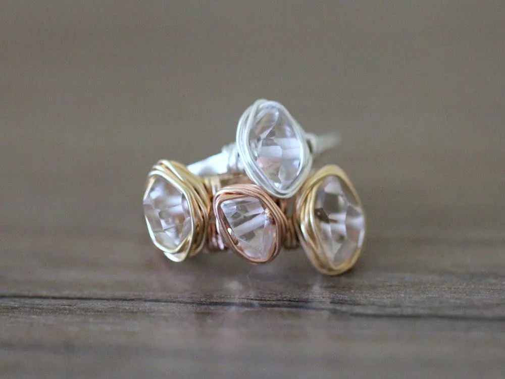 herkimer diamond ring