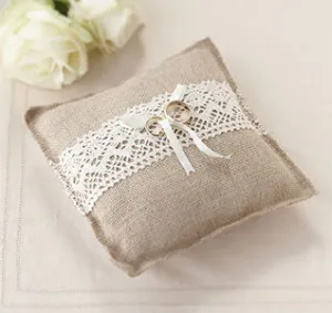 Hessian Ring Bearer Pillow