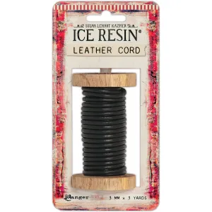 Ice Resin Leather Cording Soft 3mm - Black