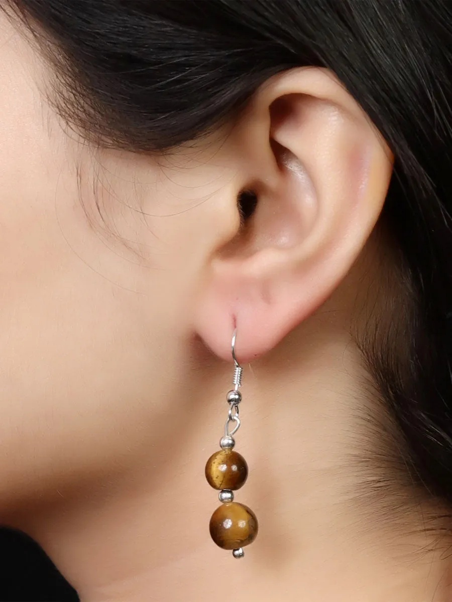 Imeora Tiger Eye Natural Stone Earrings