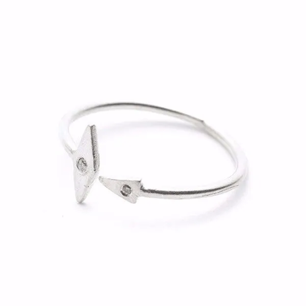 Inez Arrow Ring with Diamonds