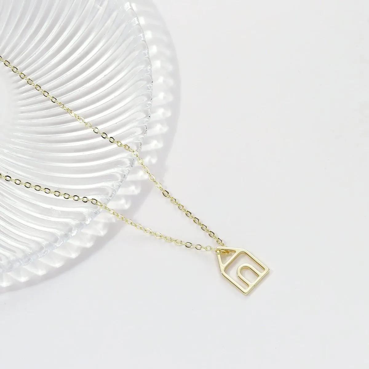 Kyerlyn Dainty Gold House Necklaces