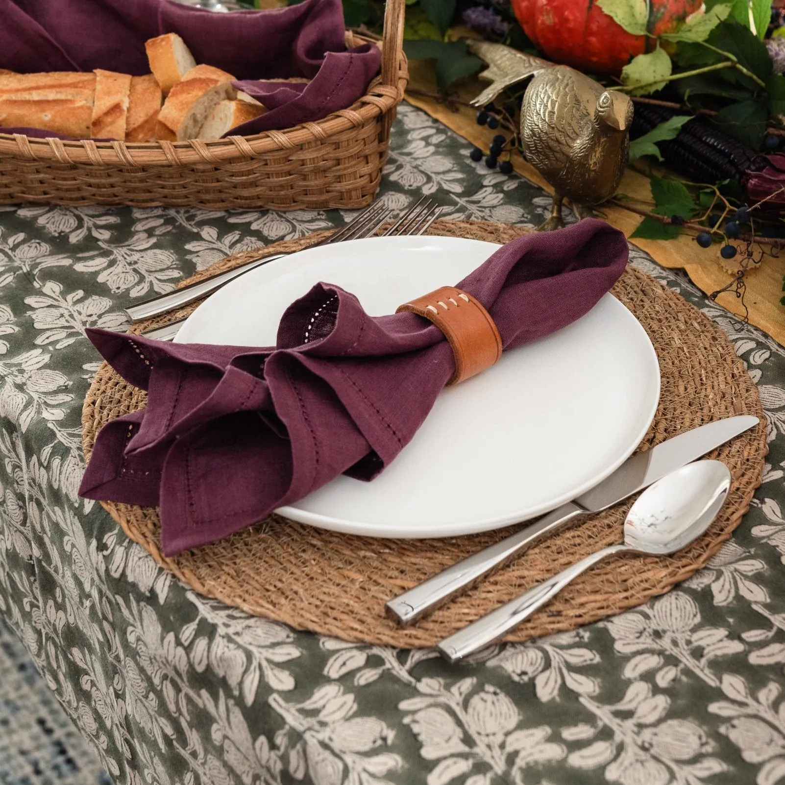 Leather Stitch Napkin Rings