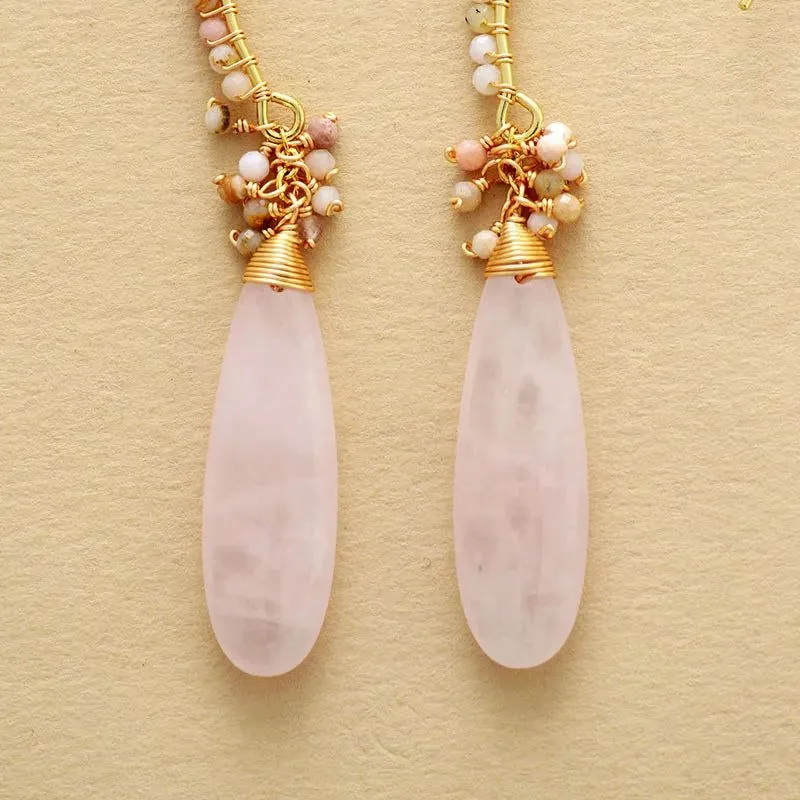 Light Rose Quartz Earrings