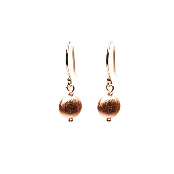 Matte Rose Gold-Dipped Drop Earrings