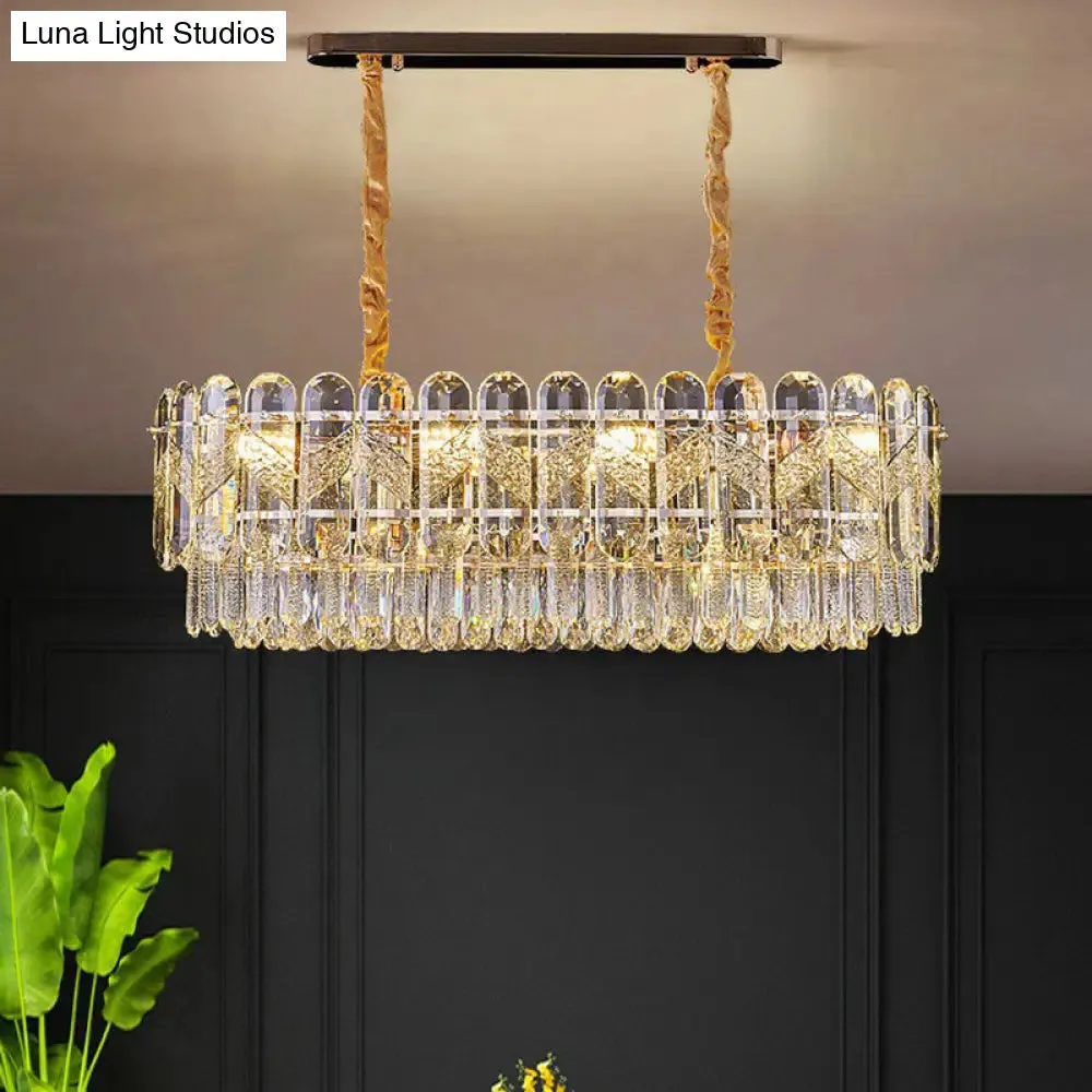 Modern K9 Crystal Hanging Lamp: Sleek Suspension Light Fixture for Bedrooms