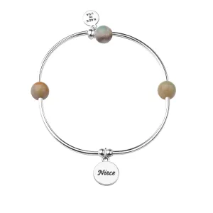 Niece | Soft Bangle Charm Bracelet | Amazonite