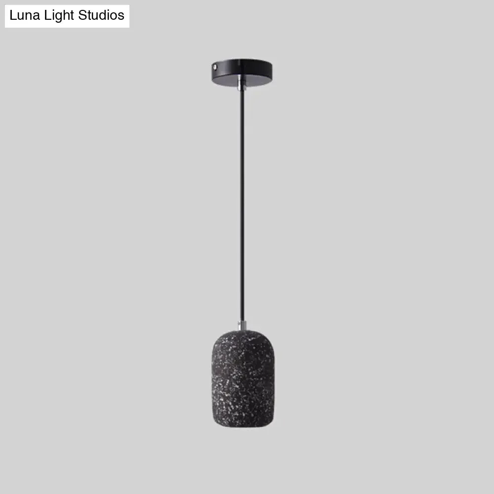 Nordic Cement Pendant Light - Single-Bulb Suspended Dining Room Fixture