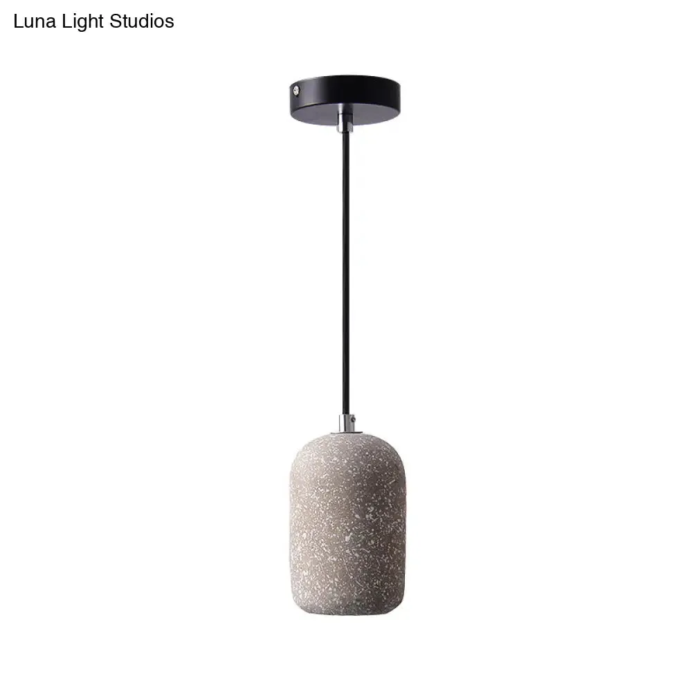 Nordic Cement Pendant Light - Single-Bulb Suspended Dining Room Fixture