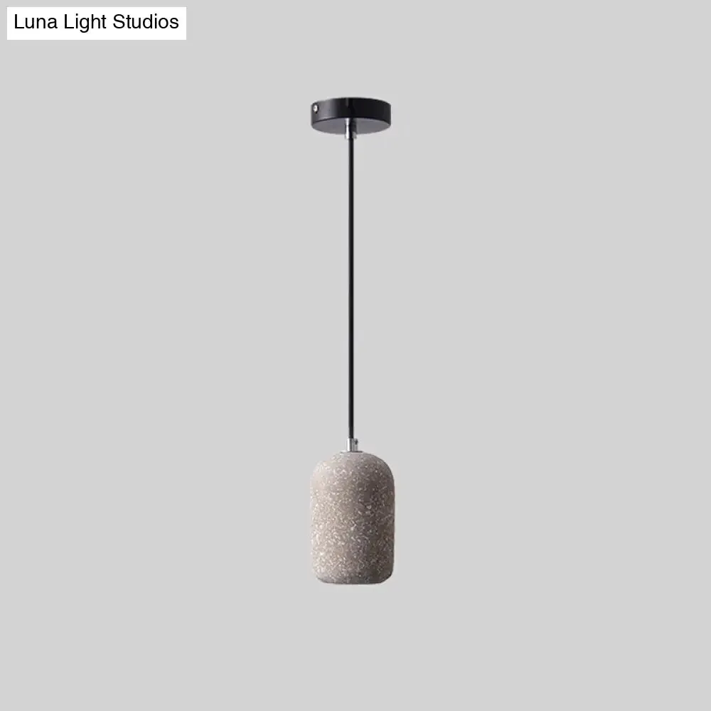 Nordic Cement Pendant Light - Single-Bulb Suspended Dining Room Fixture