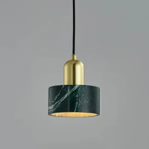 Nordic Marble Pendant Ceiling Light with Brass Socket - 1 Bulb Suspension Lighting