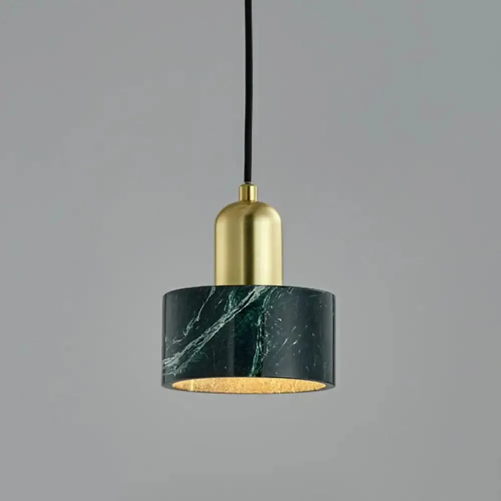 Nordic Marble Pendant Ceiling Light with Brass Socket - 1 Bulb Suspension Lighting