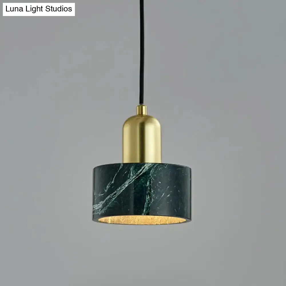 Nordic Marble Pendant Ceiling Light with Brass Socket - 1 Bulb Suspension Lighting