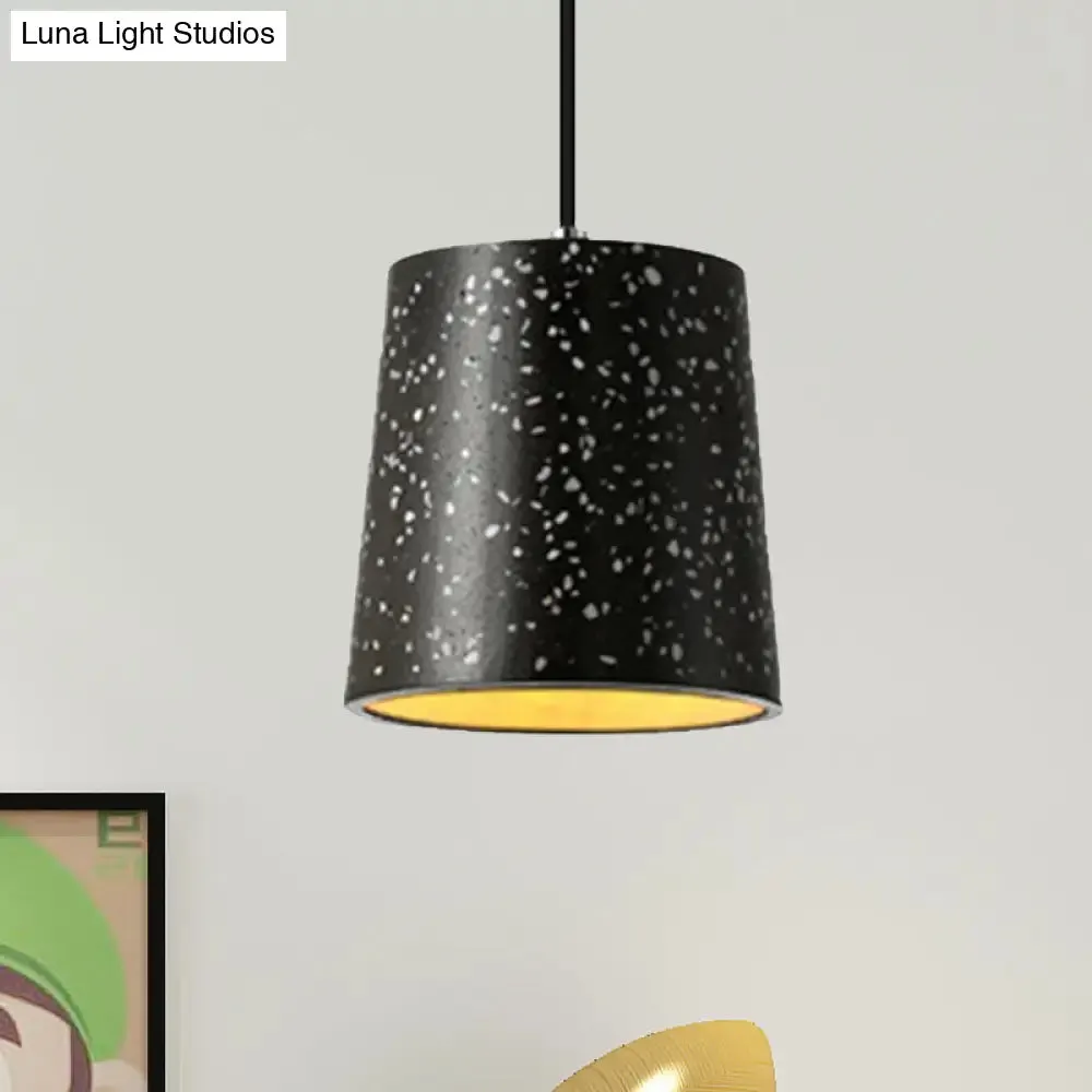 Nordic Style Cement Cone Pendant Light - 1 Light Black/White/Brown