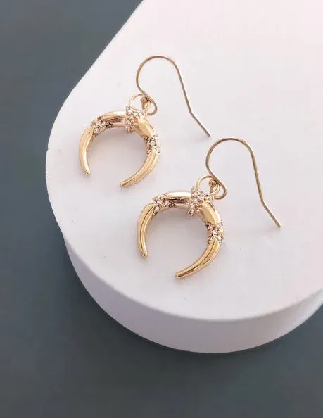 Nuance Pave Crescent Earrings